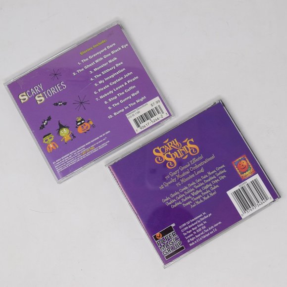 Halloween Party CDs Scary Sounds & Stories Effects Music Haunted House Lot of 2 - Picture 2 of 8